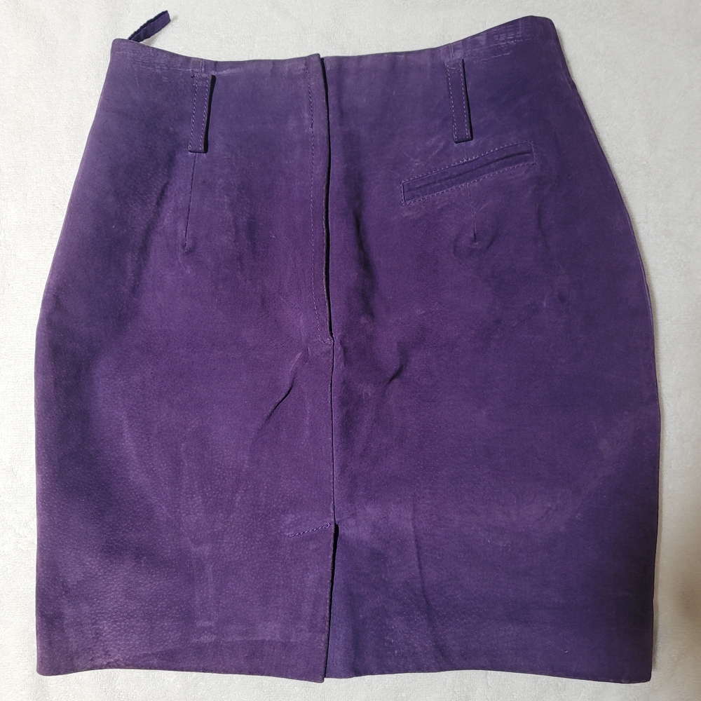 Vintage Express Purple Suede Skirt - Picture 8 of 12